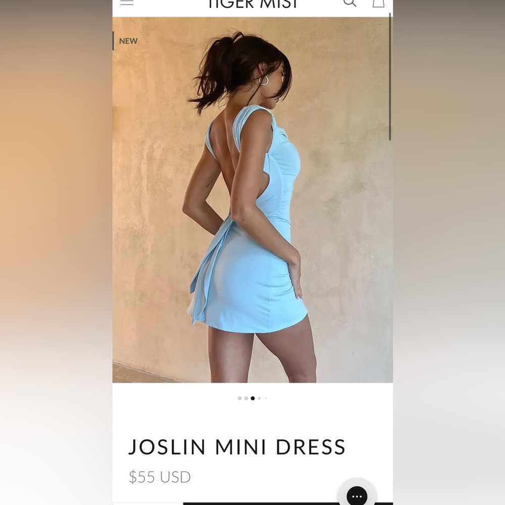 Tiger Mist Joslin mini dress | Blue